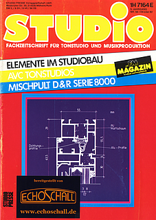 [Translate to Englisch:] Studio Magazin Heft 55-AVC Tonstudios-Mischpult D&R Serie 8000-Studiobau