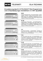 [Translate to Englisch:] Klein + Hummel Prospekt Telewatt Ela Technik (1974) deutsch