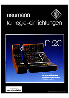 Neumann Prospekt N20 Mischpult-System 1985 deutsch english