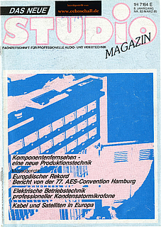 [Translate to Englisch:] Studio Magazin Heft 82-Elektrische Betriebstechnik professioneller Kondensatormikrofone-AES Hamburg 1985