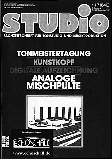 [Translate to Englisch:] Studio Magazin Heft 46-Kunstkopf-Digitale Aufnahmetechnik