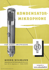 Neumann Katalog Mikrofone 1959 deutsch