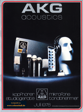 AKG Katalog Mikrofone Kopfhörer Studiogeräte Tonabnehmer 1978 deutsch