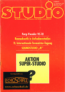 [Translate to Englisch:] Heft 12-Soundstudio N-Korg Vocoder VC10-Raumakustik-in-Aufnahmestudios