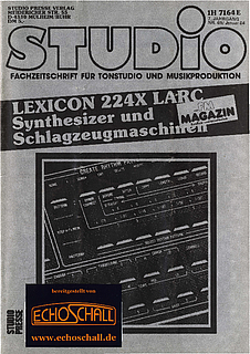 [Translate to Englisch:] Studio Magazin Heft 69-Lexicon 224 XL-Drumcomputer im Studio-Messung EMT 240