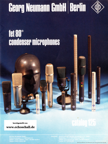 Neumann Catalog 125 Microphones english