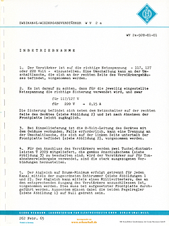Neumann Manual WV2a Zweikanal-Wiedergabeverstärker 1965 deutsch