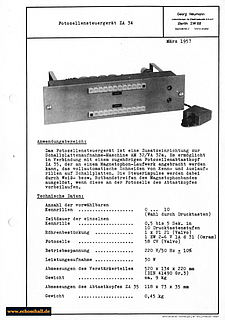 Neumann Prospekt ZA34 Fotozellensteuergerät 1957 deutsch