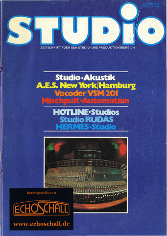 [Translate to Englisch:] Studio Magazin Heft 01-Sennheiser_Vocoder-Hotline_Studios-Studio_Rudas-Hermes_Studio