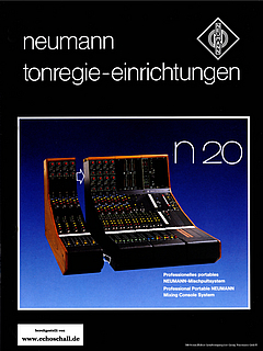 Neumann Prospekt N20 Mischpult-System 1985 deutsch english