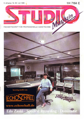 [Translate to Englisch:] Studio Magazin Heft 96-Edo Zanki, TC Electronic 2290 Delay, Test DDA AMR 24 Mischpult