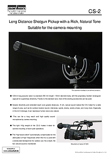 Sanken Bochure CS-2 Shotgun Microphone 2010 english