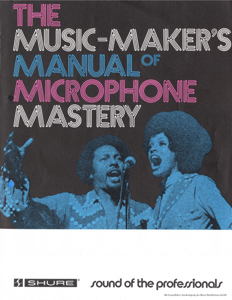 Shure Prospekt Music Maker's Manual of Microphone Mastery 1975 deutsch