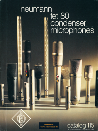 Neumann Katalog 115 fet 80 Condenser Microphones 1983 deutsch