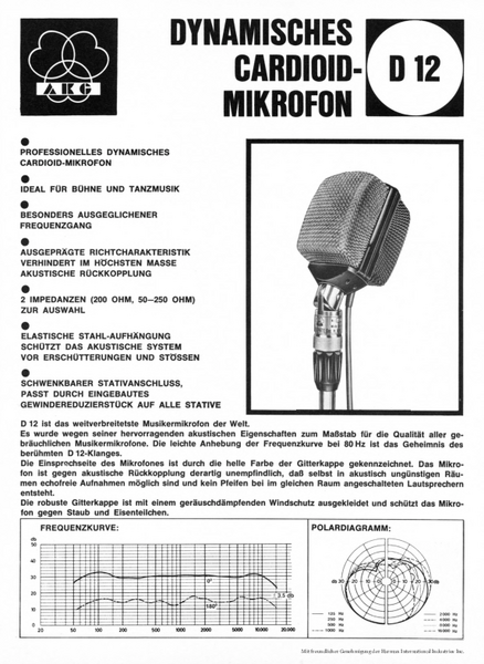 AKG Prospekt D12 Mikrofon deutsch