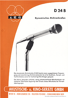 AKG Prospekt D24B Mikrofon 1959 deutsch