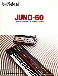 Roland Prospekt Juno-60 Synthesizer 1982 deutsch