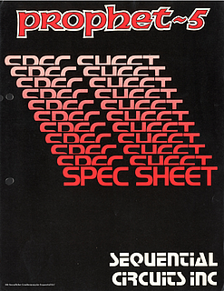 Sequential Circuits Brochure Prophet-5 Synthesizer english