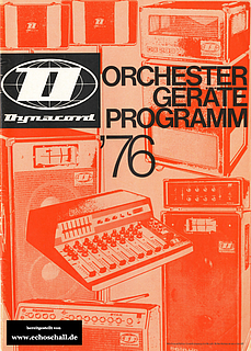 Dynacord Katalog Orchestergeräteprogramm 1976 deutsch