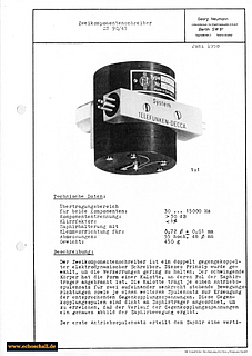Neumann Prospekt ZS90/45 Zweikomponentenschreiber 1958 deutsch
