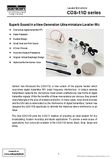 Sanken Brochure COS-11d Lavalier Microphone englis 